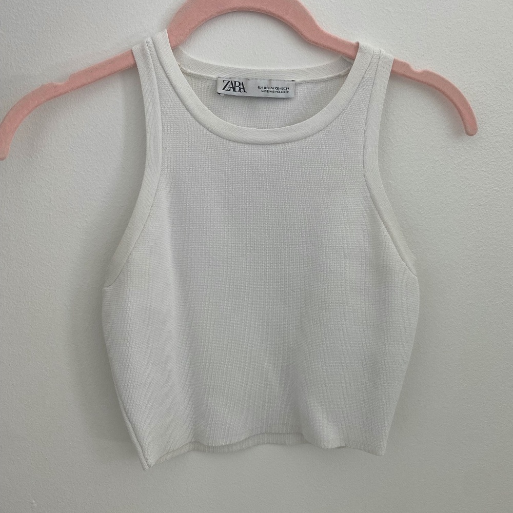 Zara white tank top